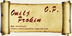 Omilj Prokin vizit kartica
